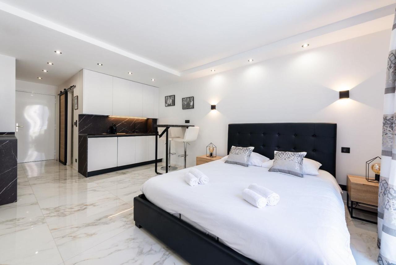 Large Studio - 50M Cannes Beach - Terrace Sea View מראה חיצוני תמונה