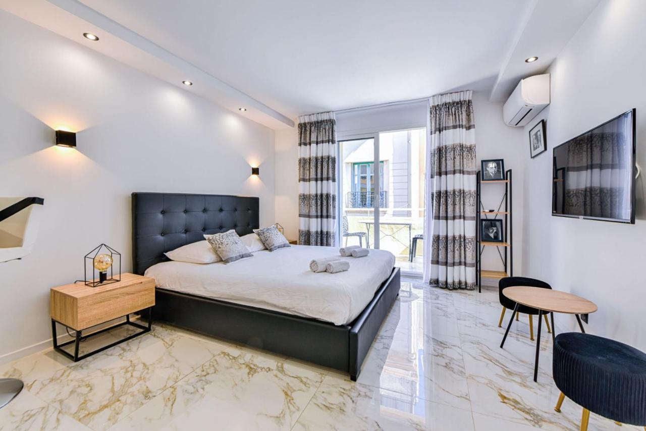 Large Studio - 50M Cannes Beach - Terrace Sea View מראה חיצוני תמונה